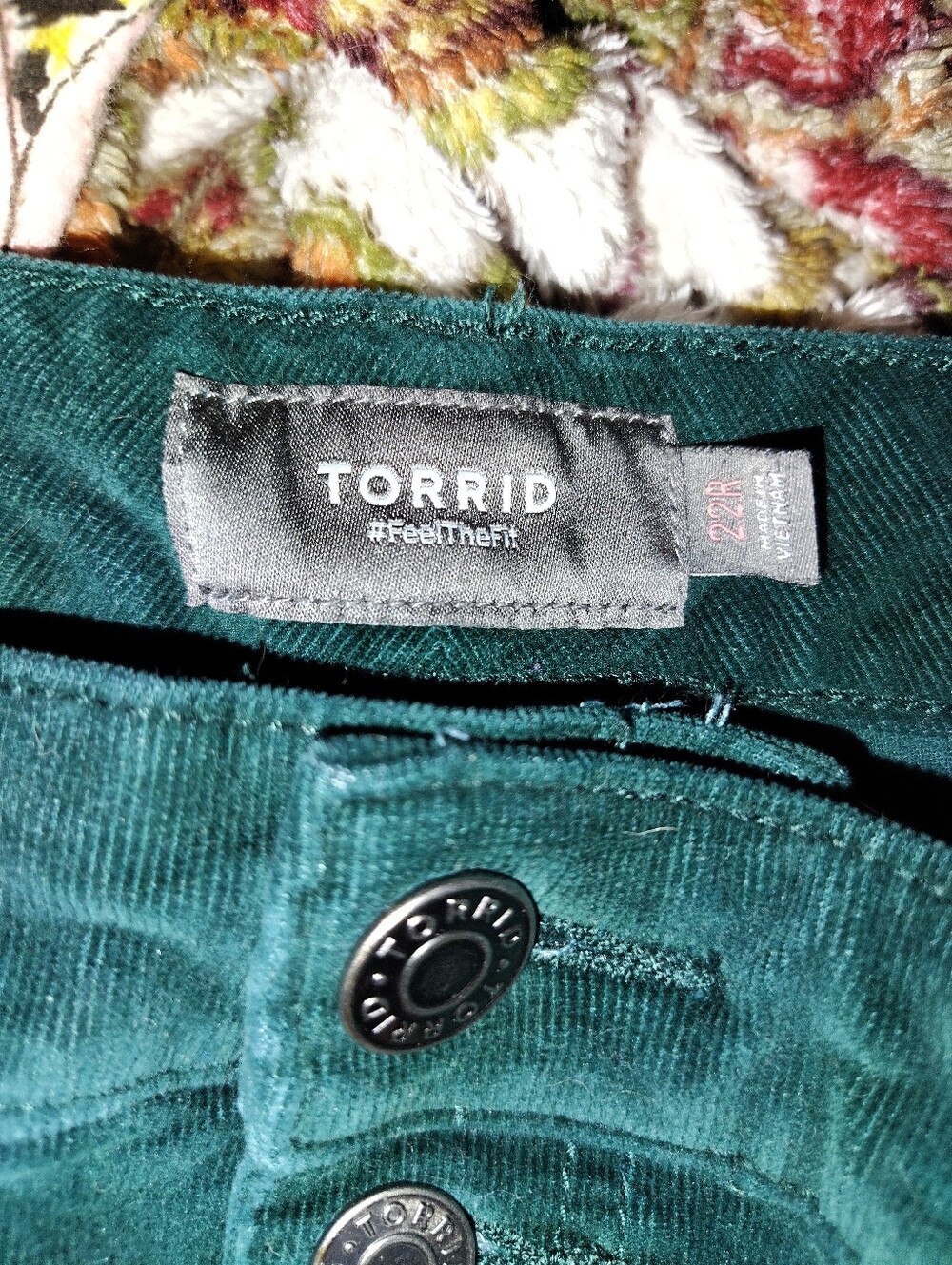 Forest Green Corduroy pants - Picture 2 of 2